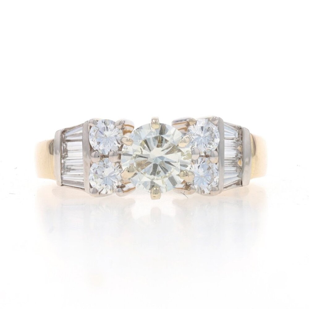 Yellow Gold Diamond Engagement Ring - 14k Round Brilliant 1.64ctw